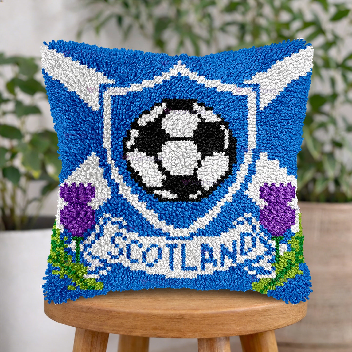Veirousa Scotland Soccer Team Latch Hook Pillow Kit