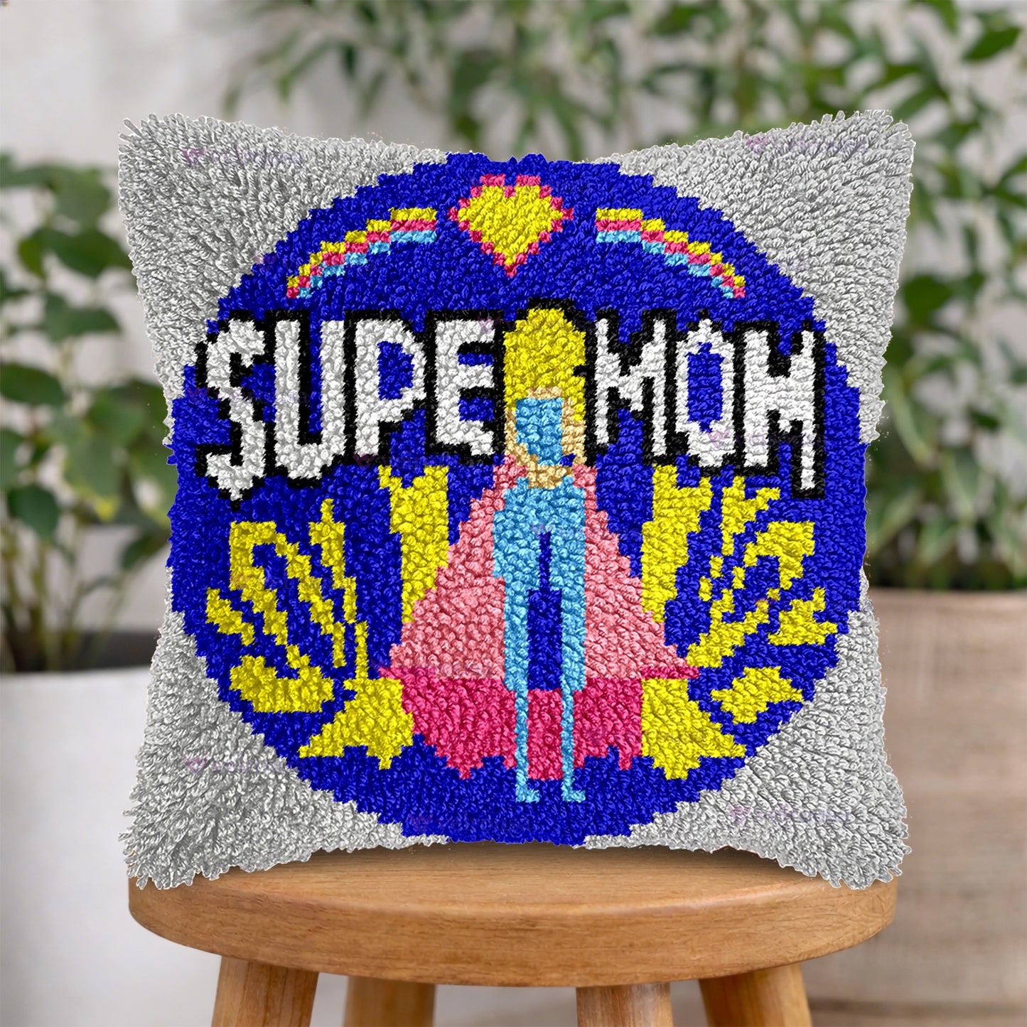 Veirousa Super Mom Latch Hook Pillow Kit
