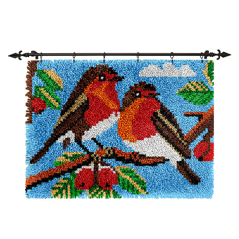 Two Mockingbirds Latch Hook Rug Kit for Beginners | DIY Rug Making ...