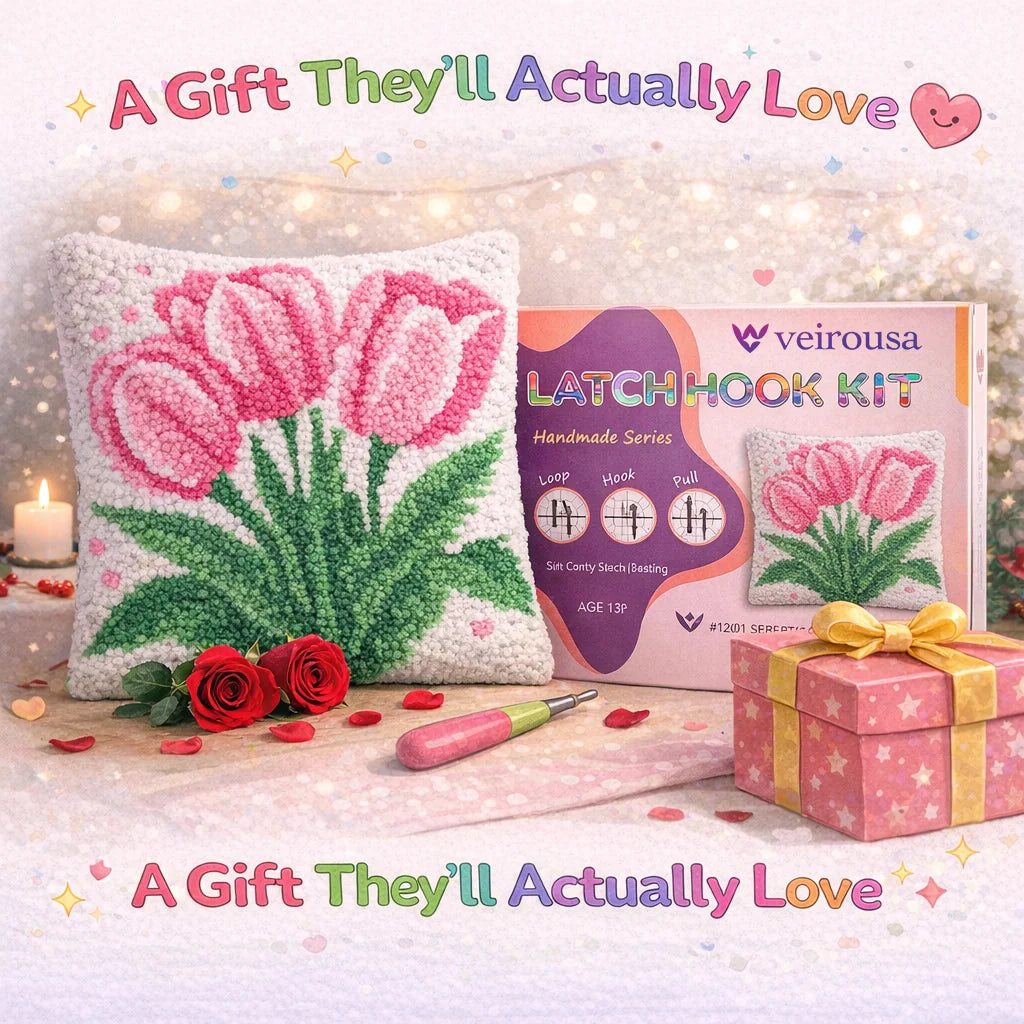 Kit de almohada con diseño de vaca escocesa con flores y cierre de gancho para adultos, principiantes y niños